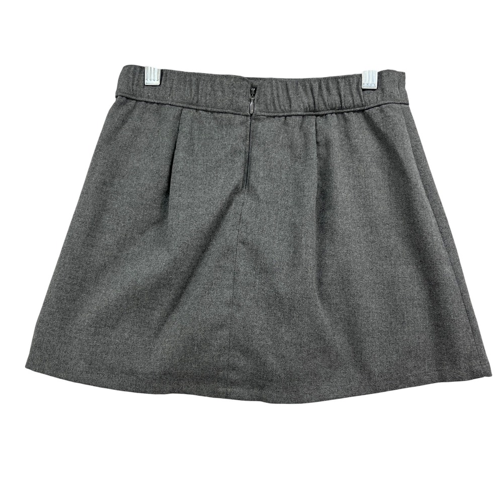 Hollister Skirt Womens XS Gray Ultra High Rise Mini‎ Slit Pleated Preppy Y2K